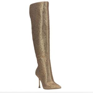 INC International Concepts Gold Over-the-Knee Boots with Sleek‎ Silhouette